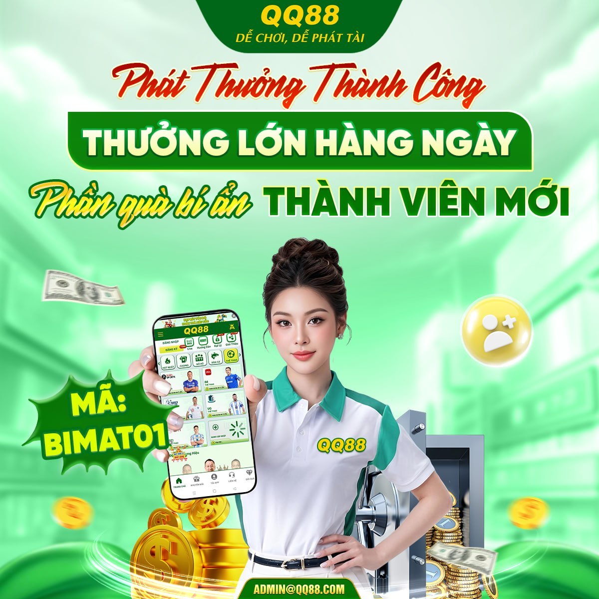 Quà thưởng hằng ngày tại QQ88